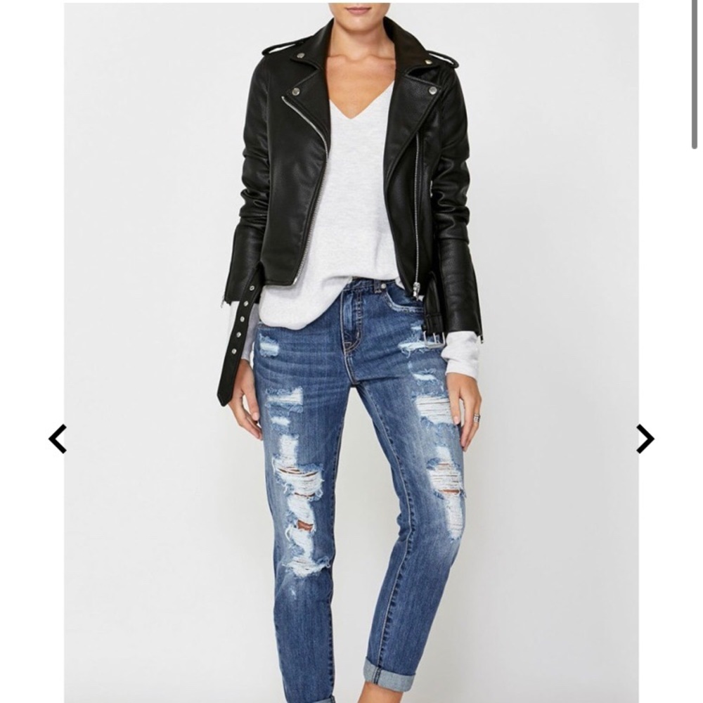 Black leather jacket